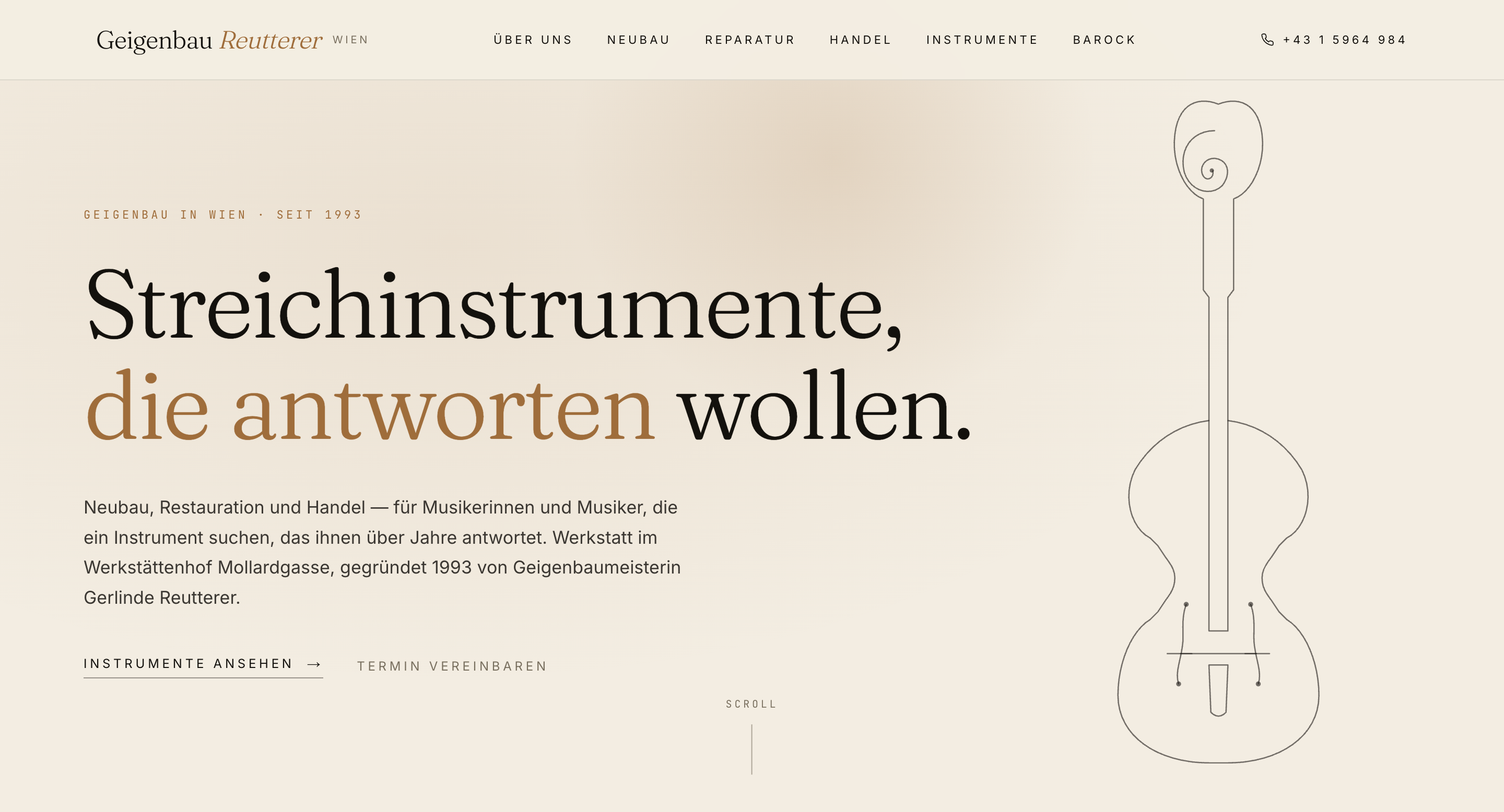 Vorschau der Website Geigenbauatelier Reutterer